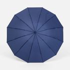 Зонт обратного сложения inLoop с ручкой-карабином, темно-синий