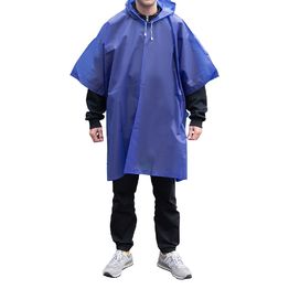 Дождевик пончо Budget туристический один размер, синий