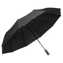 Зонт складной автоматический Forest Cardiff  Safeclosing, диаметр 112 см, радиус 25 дюймов,  10 панелей, с плавным закрытием, в подарочной коробке,  черный