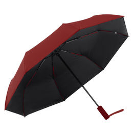 Зонт складной автоматический Forest Nautilus Bicolour диаметр 117 см, бордовый/черный, в подарочной коробке