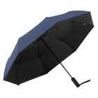 Зонт складной автоматический Forest November Bicolor, диаметр 130 см, 8 панелей, с UV защитой,  в подарочной коробке, темно-синий