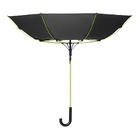 Зонт-трость Квантум (Quantum), черный/салатовый