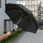 Зонт-трость Квантум (Quantum), черный/салатовый