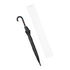 Зонт-трость Квантум (Quantum), черный/оранжевый