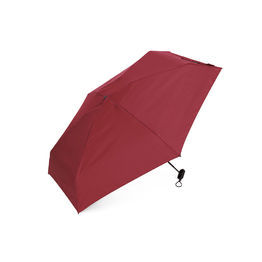 Зонт складной женский TORBER, механика, 5 сложений, красный, каркас алюминий, эпонж, пластиковая ручка, диаметр 91 см