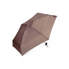 Зонт складной женский TORBER, механика, 5 сложений, коричневый, каркас алюминий, эпонж, пластиковая ручка, диаметр 91 см