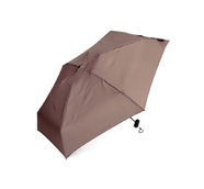 Зонт складной женский TORBER, механика, 5 сложений, коричневый, каркас алюминий, эпонж, пластиковая ручка, диаметр 91 см