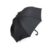 Зонт трость мужской TORBER, полуавтомат, черный, каркас файбергласс, эпонж, пластиковая ручка, диаметр 120 см