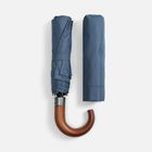 Зонт складной Classic, темно-синий с темной ручкой