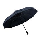 Зонт складной автоматический, диаметр 100 см, радиус 23 дюйма, Forest Lotus Safeclosing, ветроустойчивый, темно-синий, c плавным закрытием без подарочной коробки