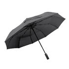 Зонт складной автоматический,  Forest Lotus, диаметр 100 см, радиус 23 дюйма, 9 панелей, в подарочной коробке, темно-серый