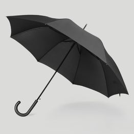 Зонт-трость Wind, полуавтомат, черный