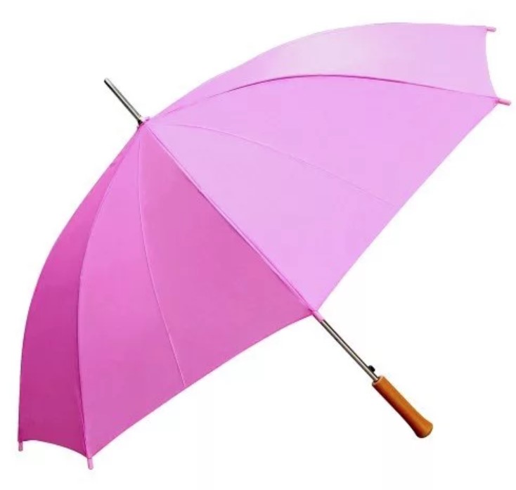 Розовые зонты-трости с логотипом - Акция  